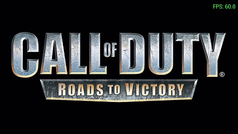 Call of Duty Roads to Victory title screen for PSP